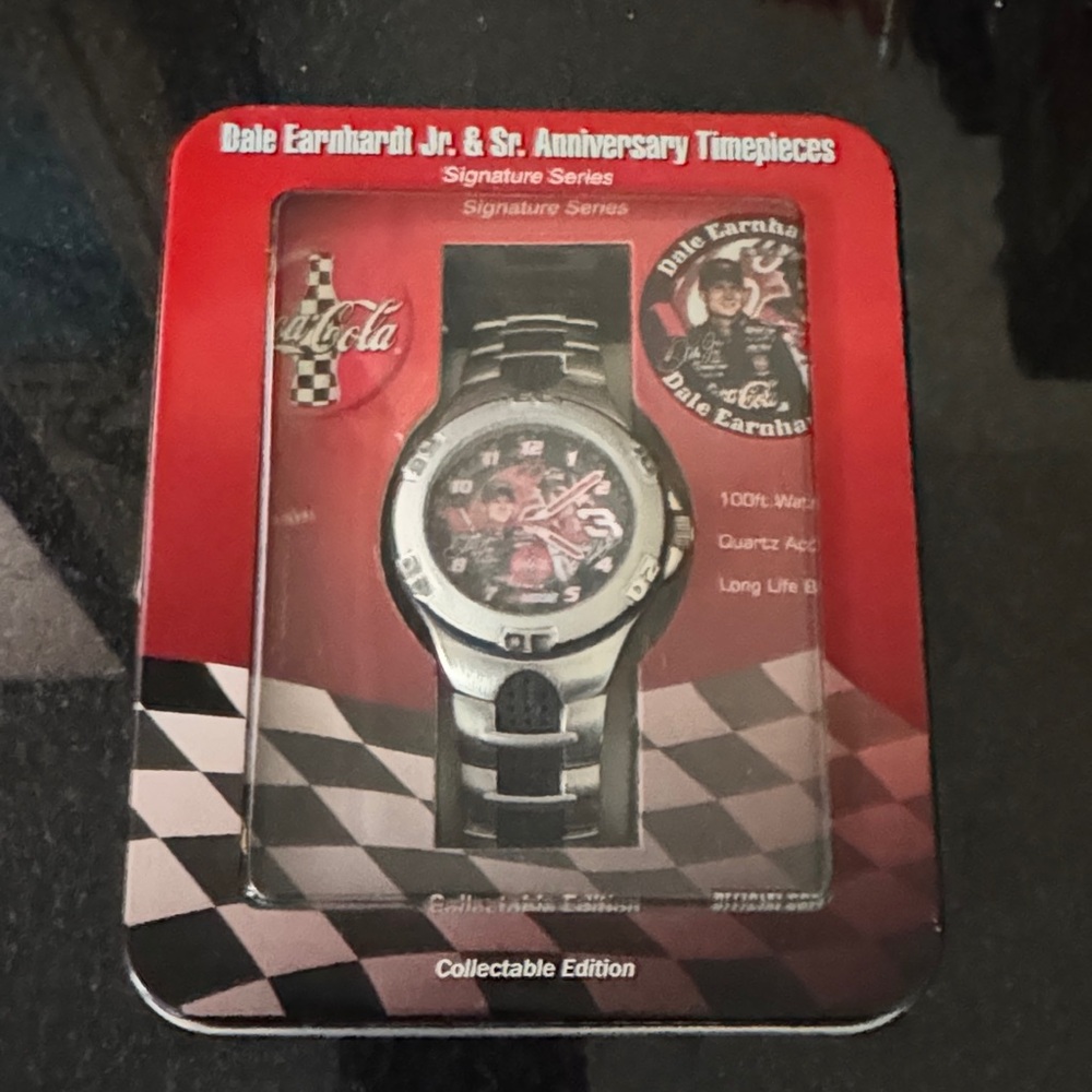 Nascar Dale Earnhardt Anniversary Silver and Black Men's Watch